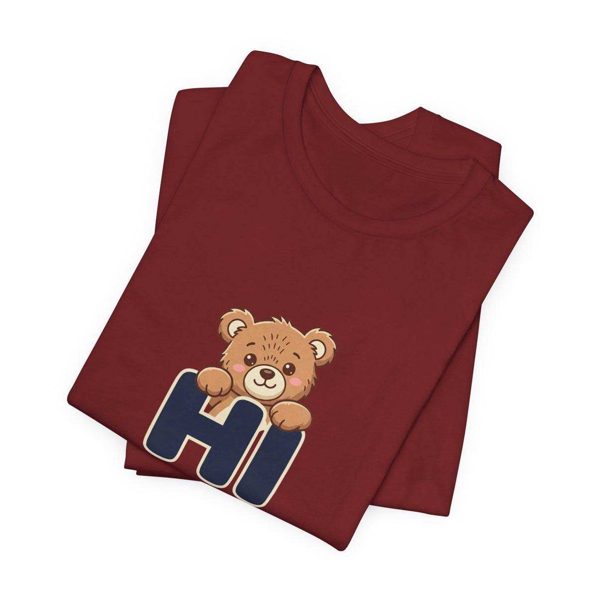 Hi Teddy Bear Unisex Graphic T-Shirt