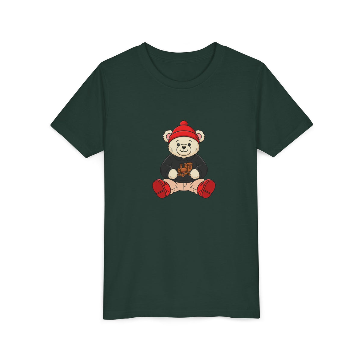 Red Beanie Teddy Bear Kids' Graphic T-Shirt