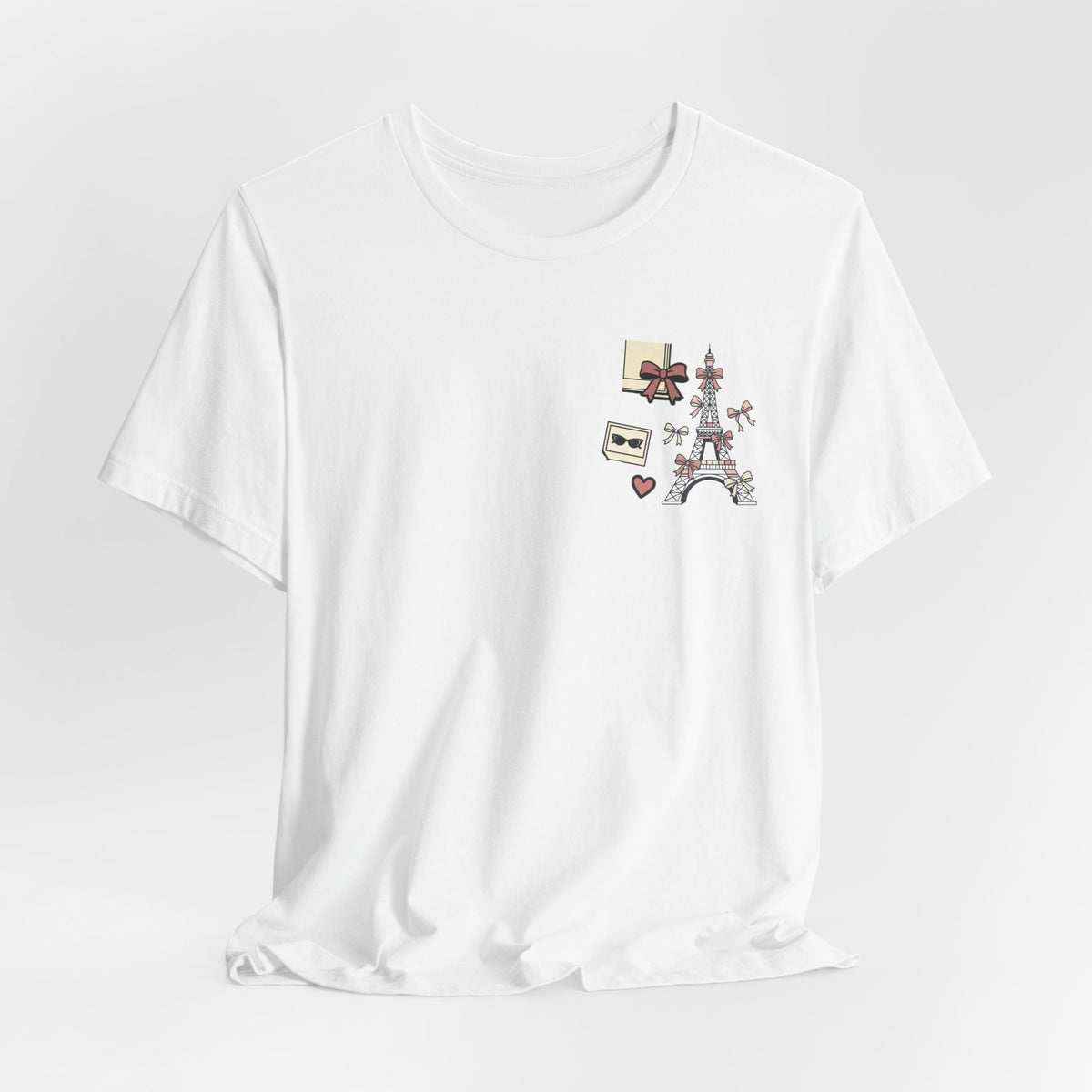 Paris Bow Collage Unisex Graphic T-Shirt