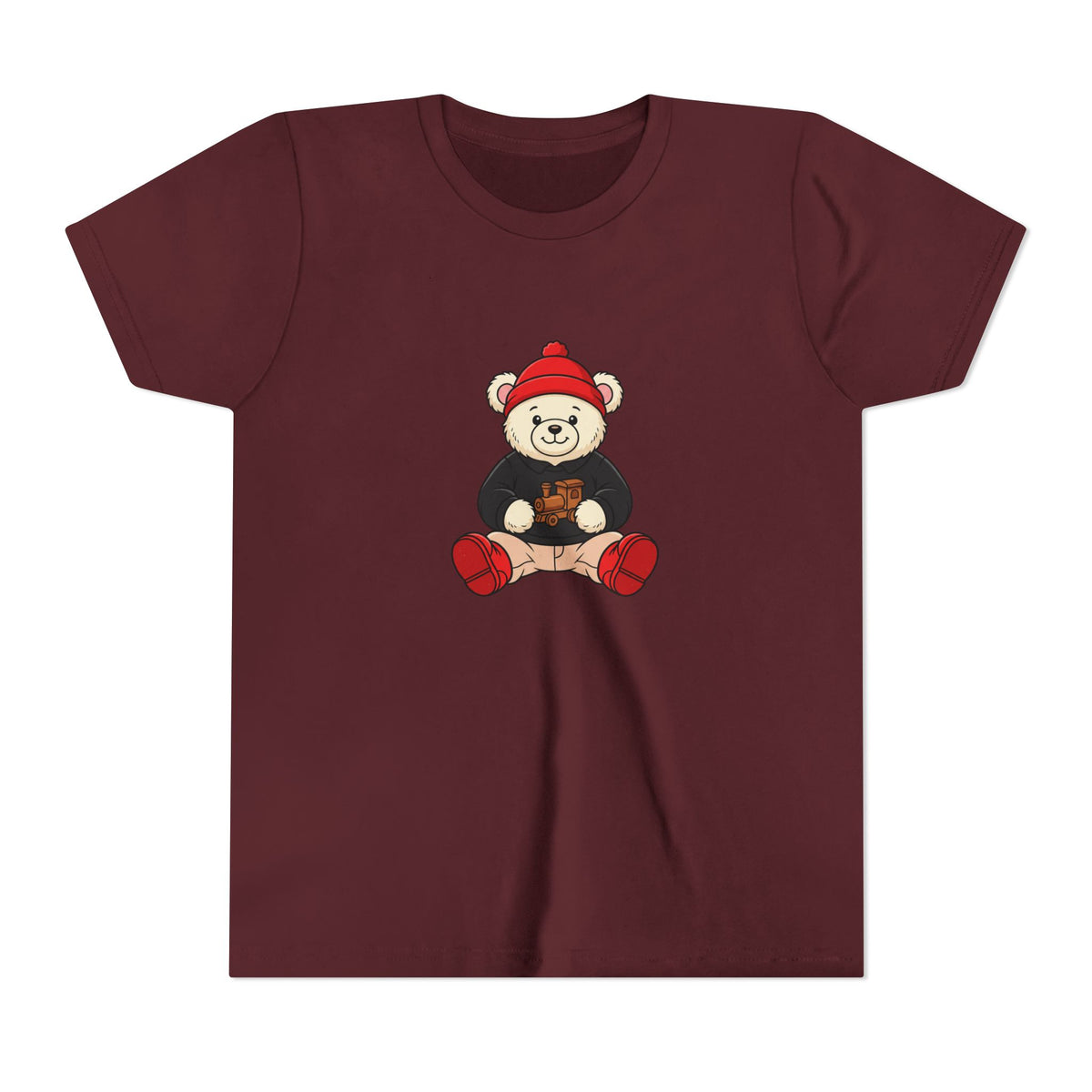 Red Beanie Teddy Bear Kids' Graphic T-Shirt