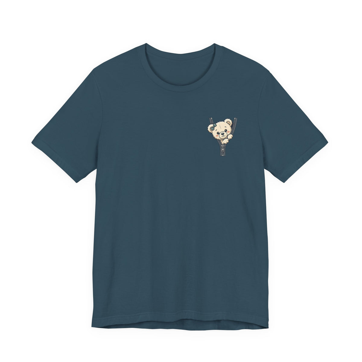 Peeking Teddy Bear Unisex Graphic T-Shirt