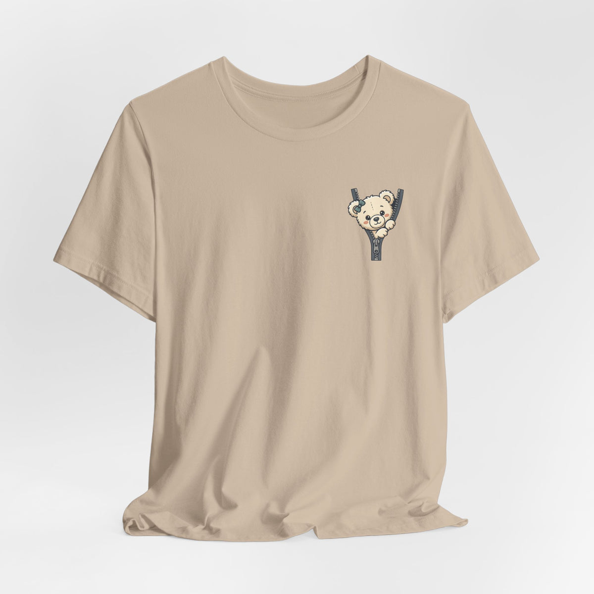 Peeking Teddy Bear Unisex Graphic T-Shirt