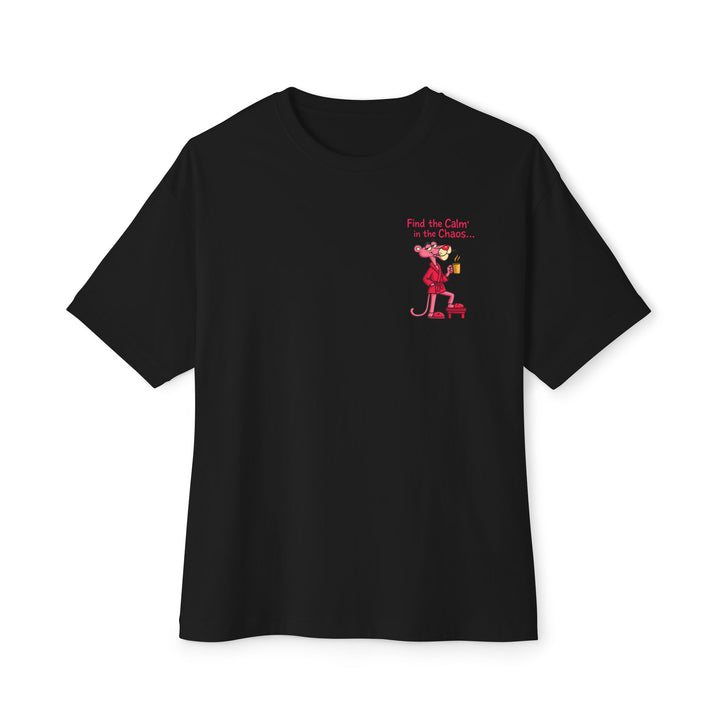 Calm in the Chaos Cat Unisex Oversized Graphic T-Shirt