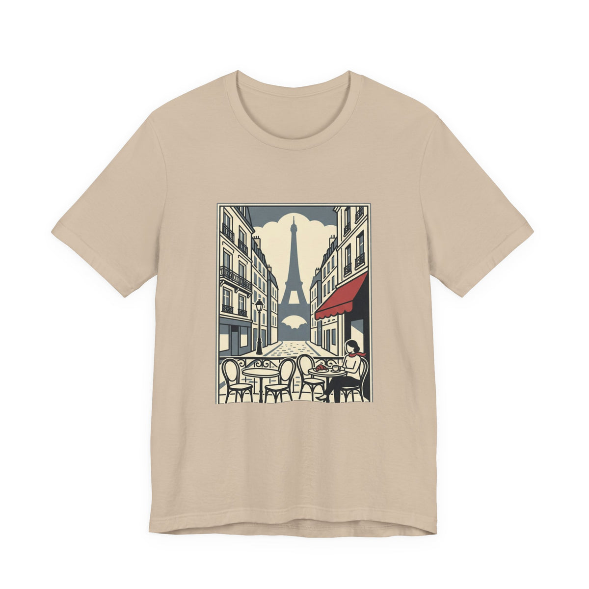 Paris Cafe Street Unisex Graphic T-Shirt