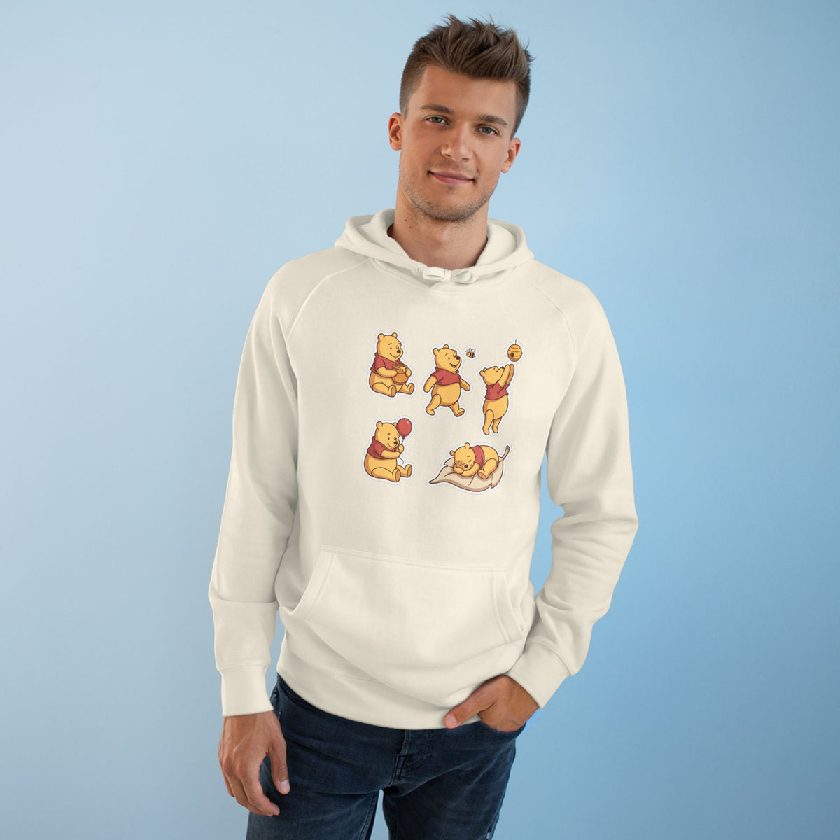 Playful Honey Bear Unisex Graphic Hoodie