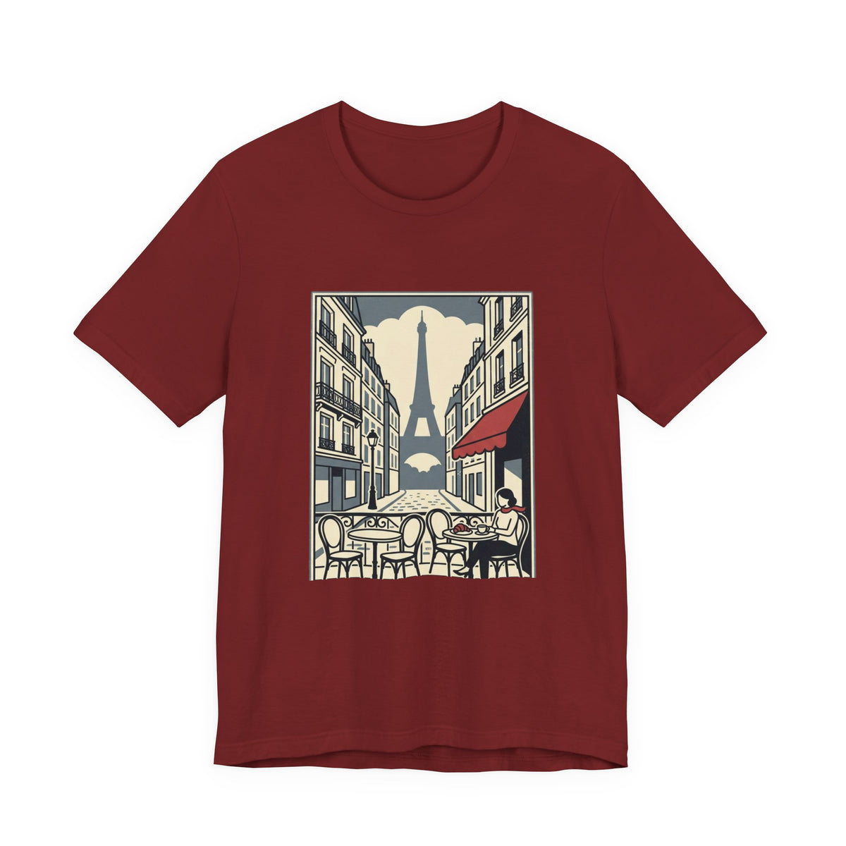 Paris Cafe Street Unisex Graphic T-Shirt