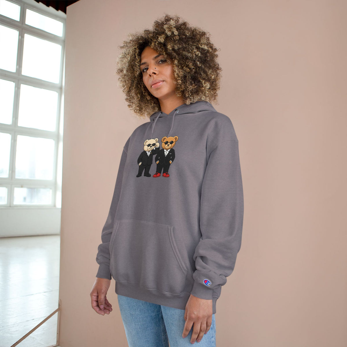 Smart Suit Bear Duo Unisex Graphic Hoodie