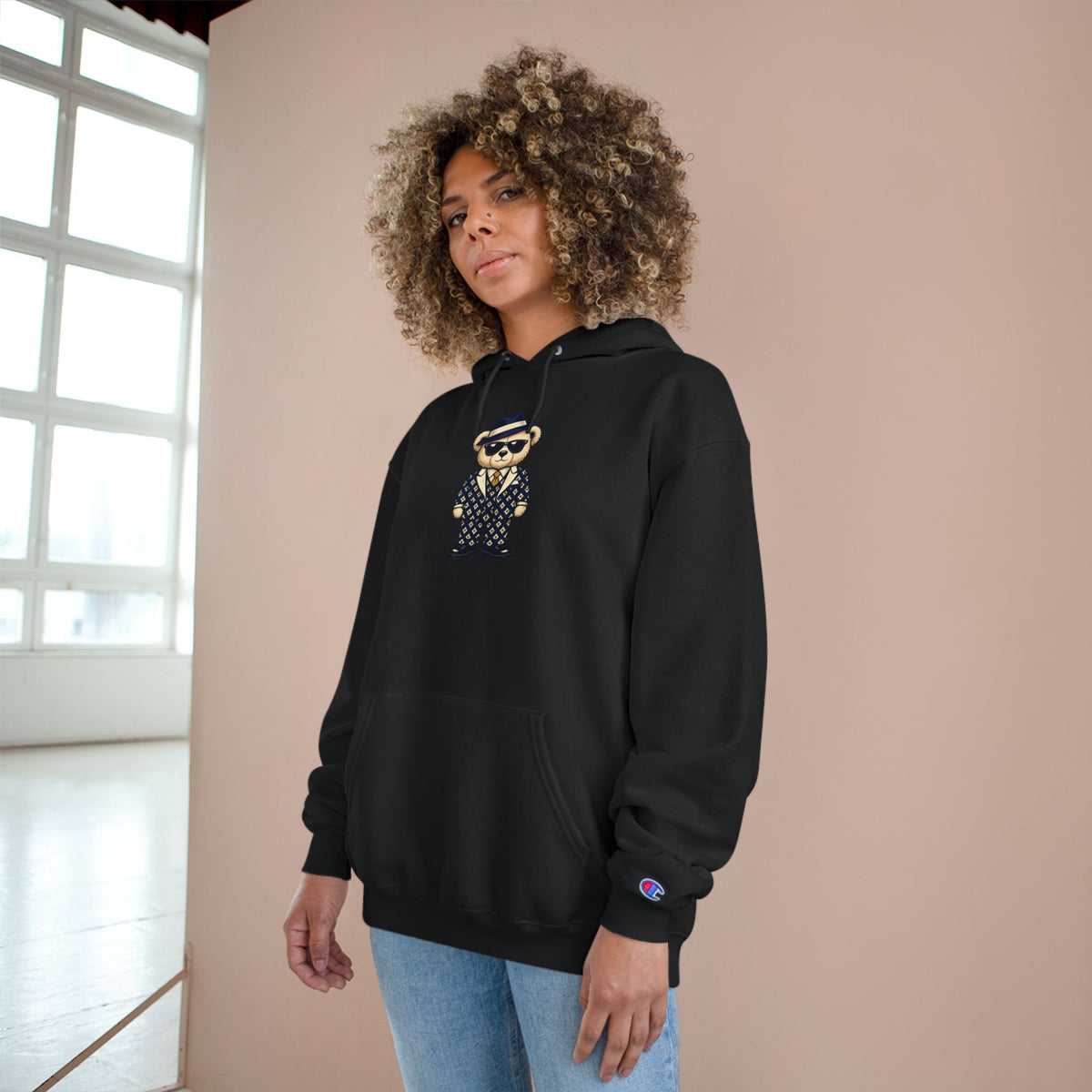 Suited Teddy Bear Unisex Graphic Hoodie
