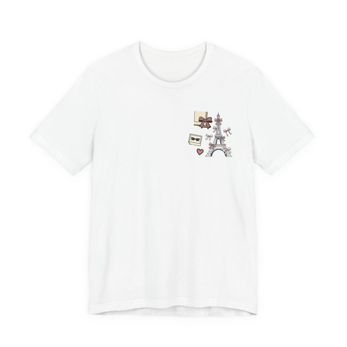 Paris Bow Collage Unisex Graphic T-Shirt