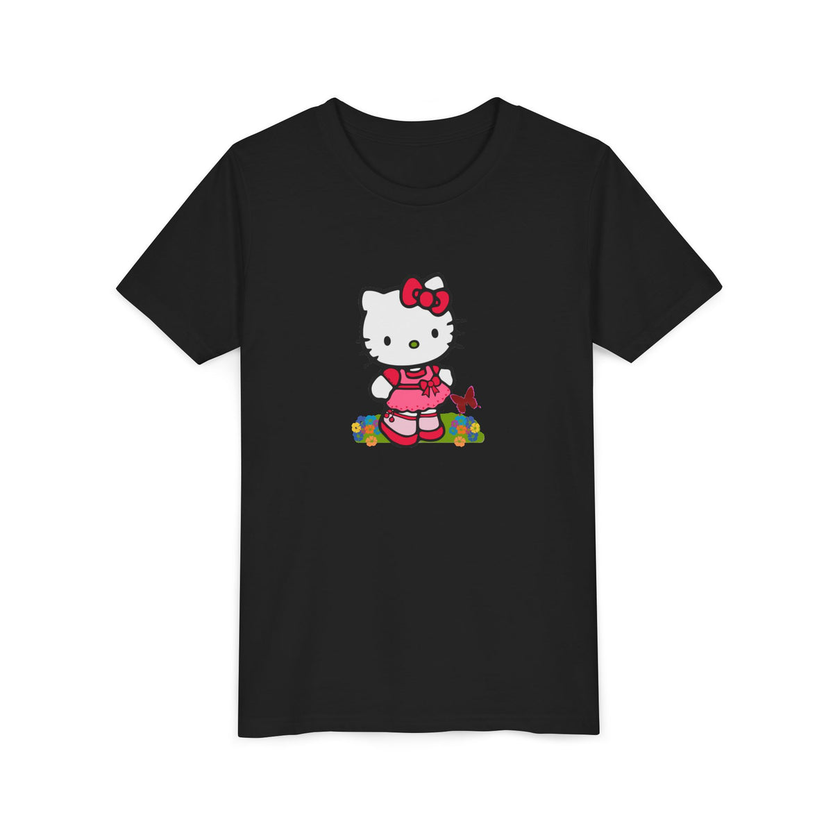 Red Bow Cat Kids' Graphic T-Shirt