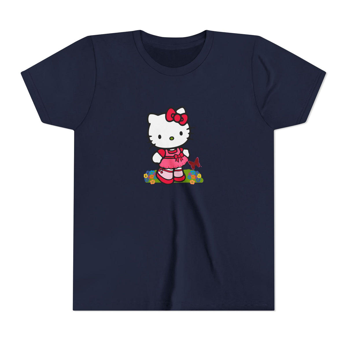 Red Bow Cat Kids' Graphic T-Shirt