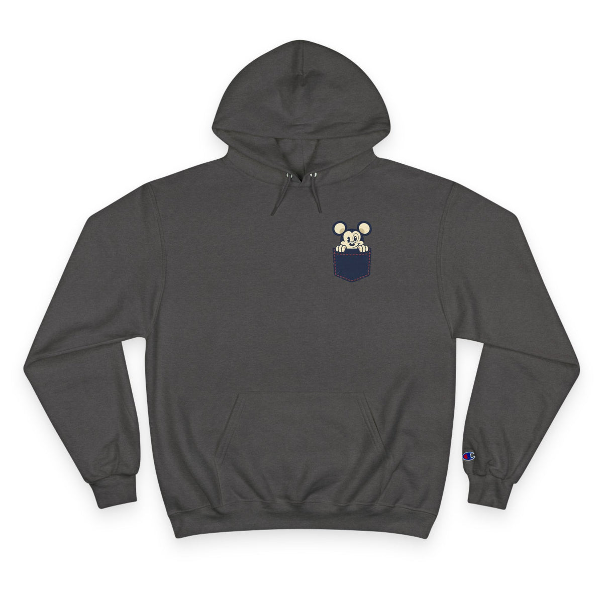 Pocket Bear Print Unisex Graphic Hoodie