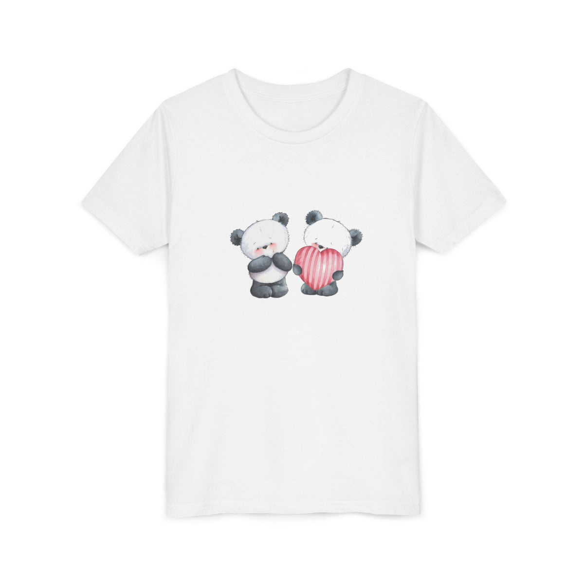 Panda Pair with Heart Kids' Graphic T-Shirt