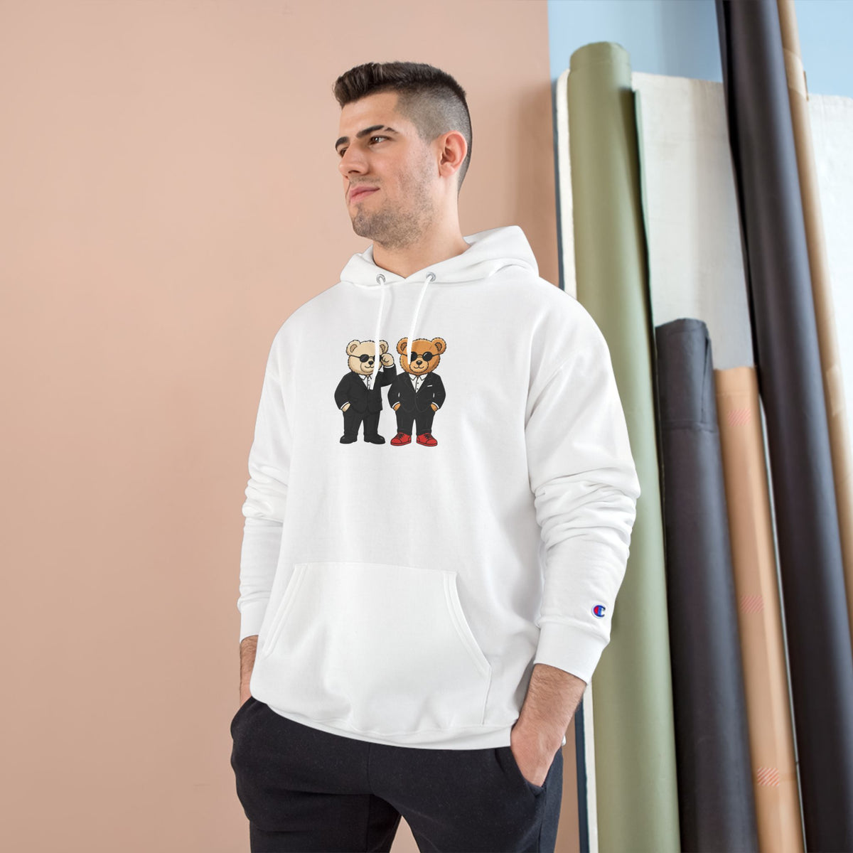 Smart Suit Bear Duo Unisex Graphic Hoodie