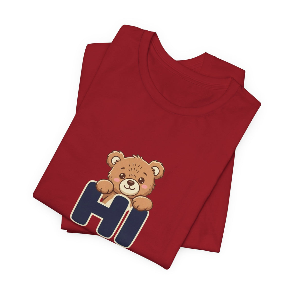 Hi Teddy Bear Unisex Graphic T-Shirt