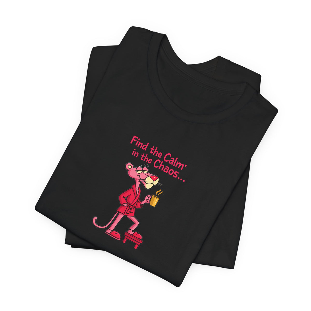 Calm in the Chaos Cat Unisex Graphic T-Shirt