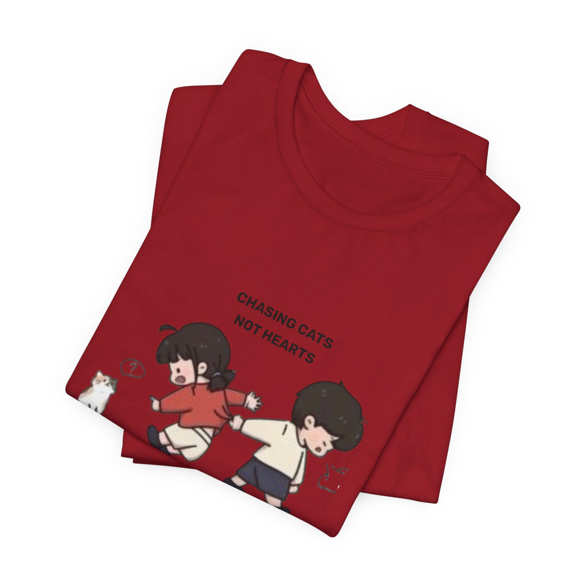 Chasing Cats Not Hearts Unisex Graphic T-Shirt