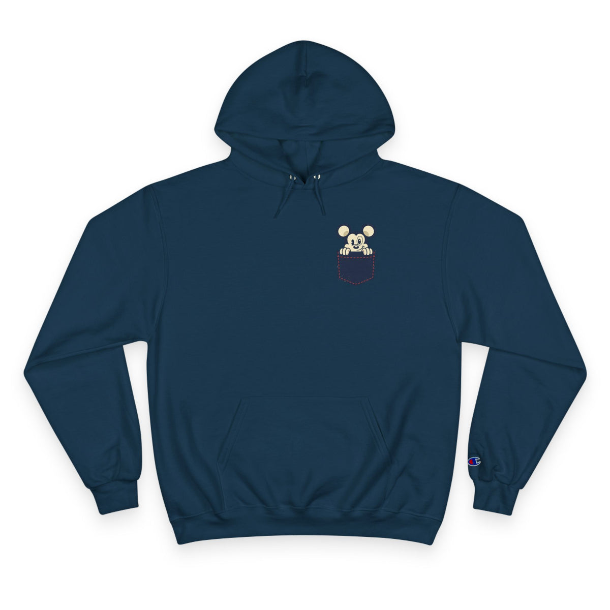 Pocket Bear Print Unisex Graphic Hoodie