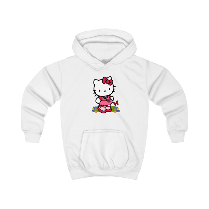 Red Bow Cat Kids' Graphic Hoodie