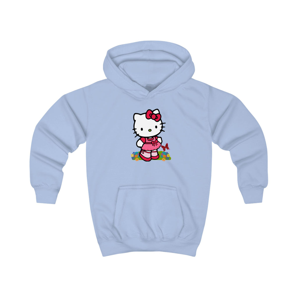 Red Bow Cat Kids' Graphic Hoodie
