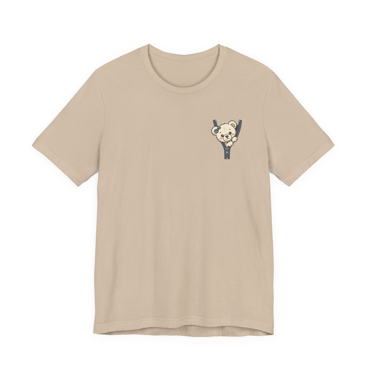 Peeking Teddy Bear Unisex Graphic T-Shirt