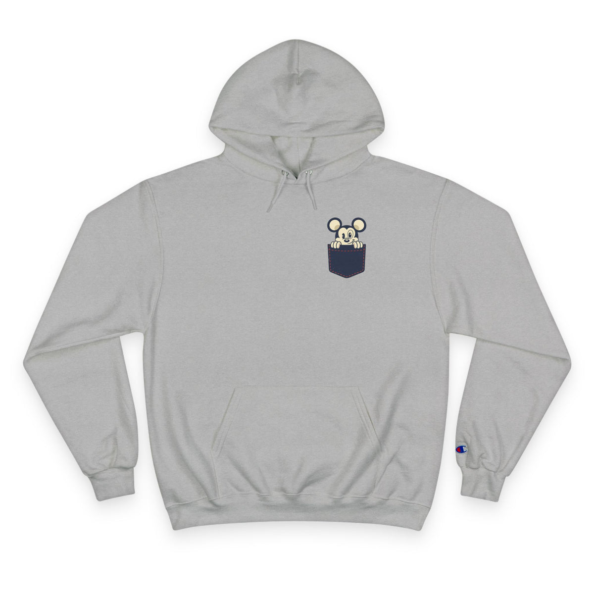 Pocket Bear Print Unisex Graphic Hoodie