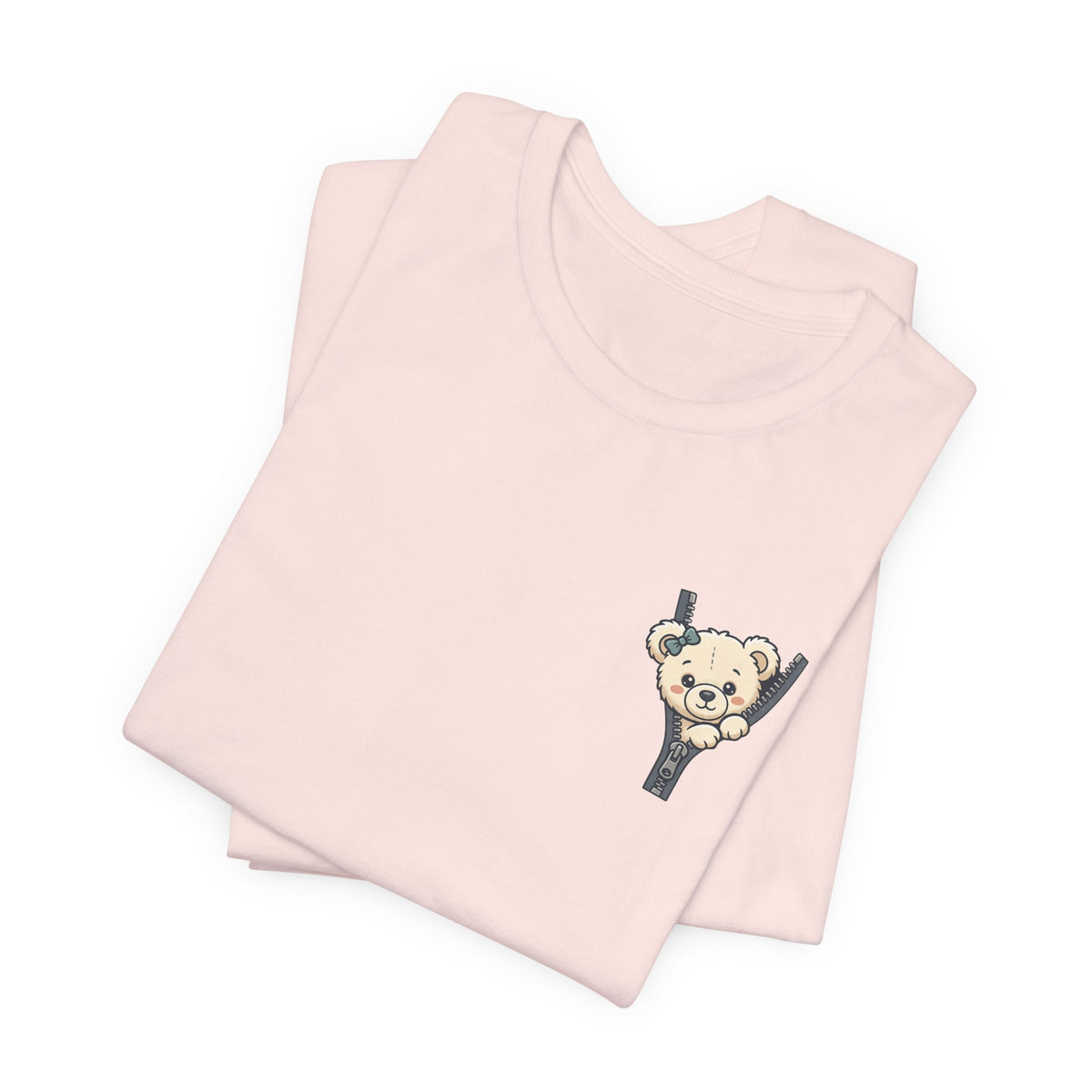 Peeking Teddy Bear Unisex Graphic T-Shirt