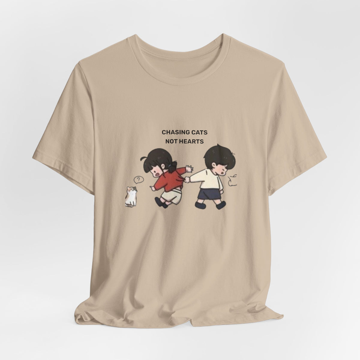 Chasing Cats Not Hearts Unisex Graphic T-Shirt