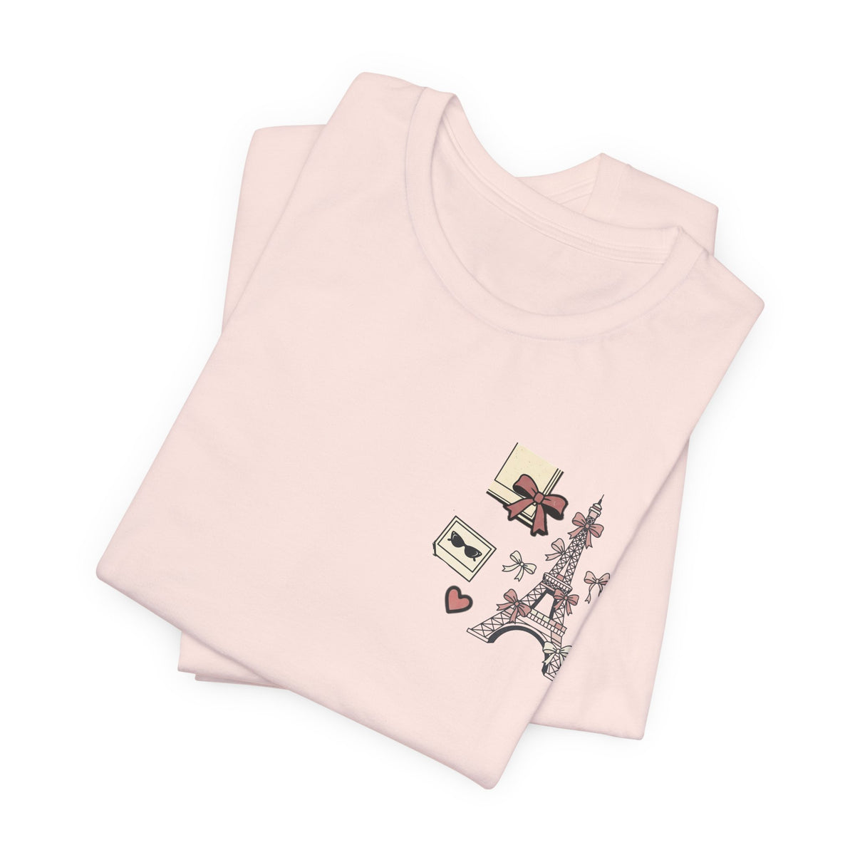Paris Bow Collage Unisex Graphic T-Shirt