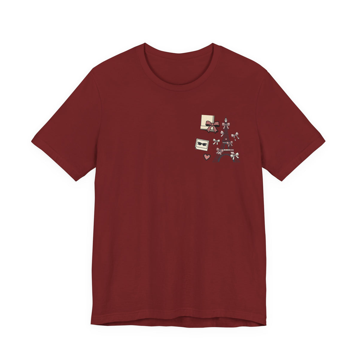 Paris Bow Collage Unisex Graphic T-Shirt