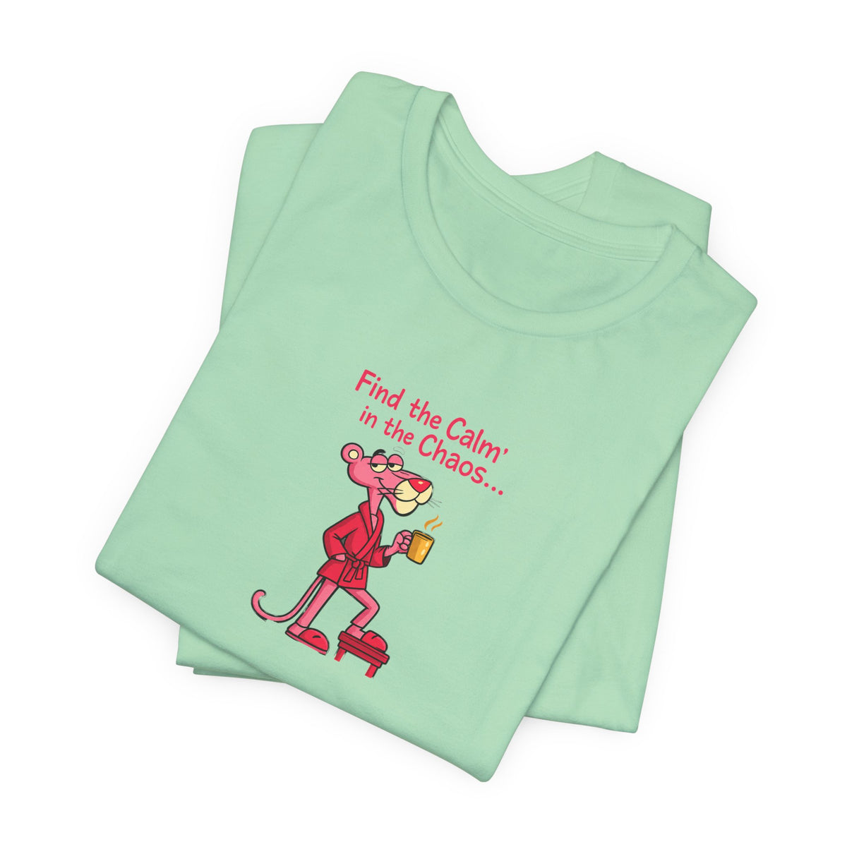 Calm in the Chaos Cat Unisex Graphic T-Shirt