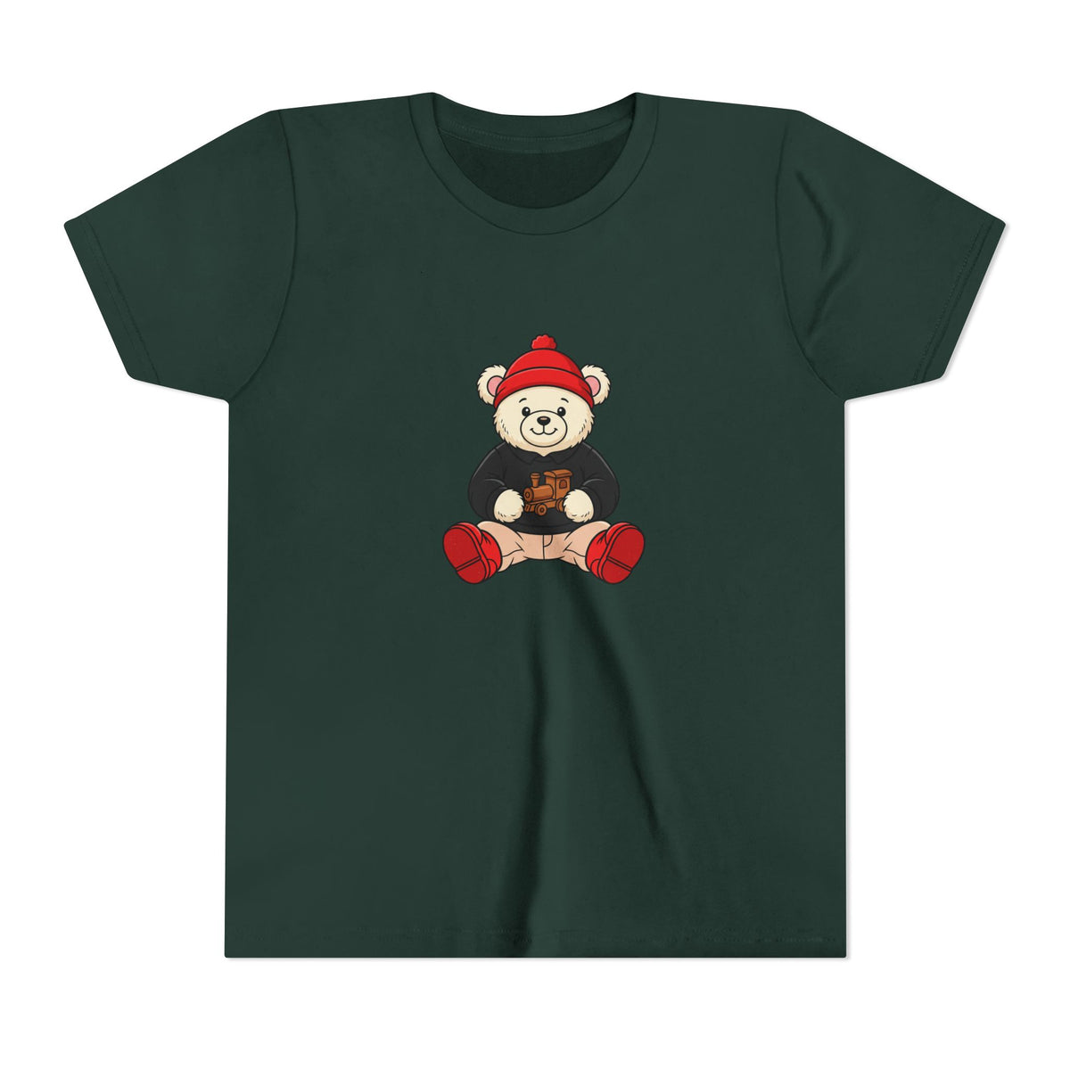 Red Beanie Teddy Bear Kids' Graphic T-Shirt
