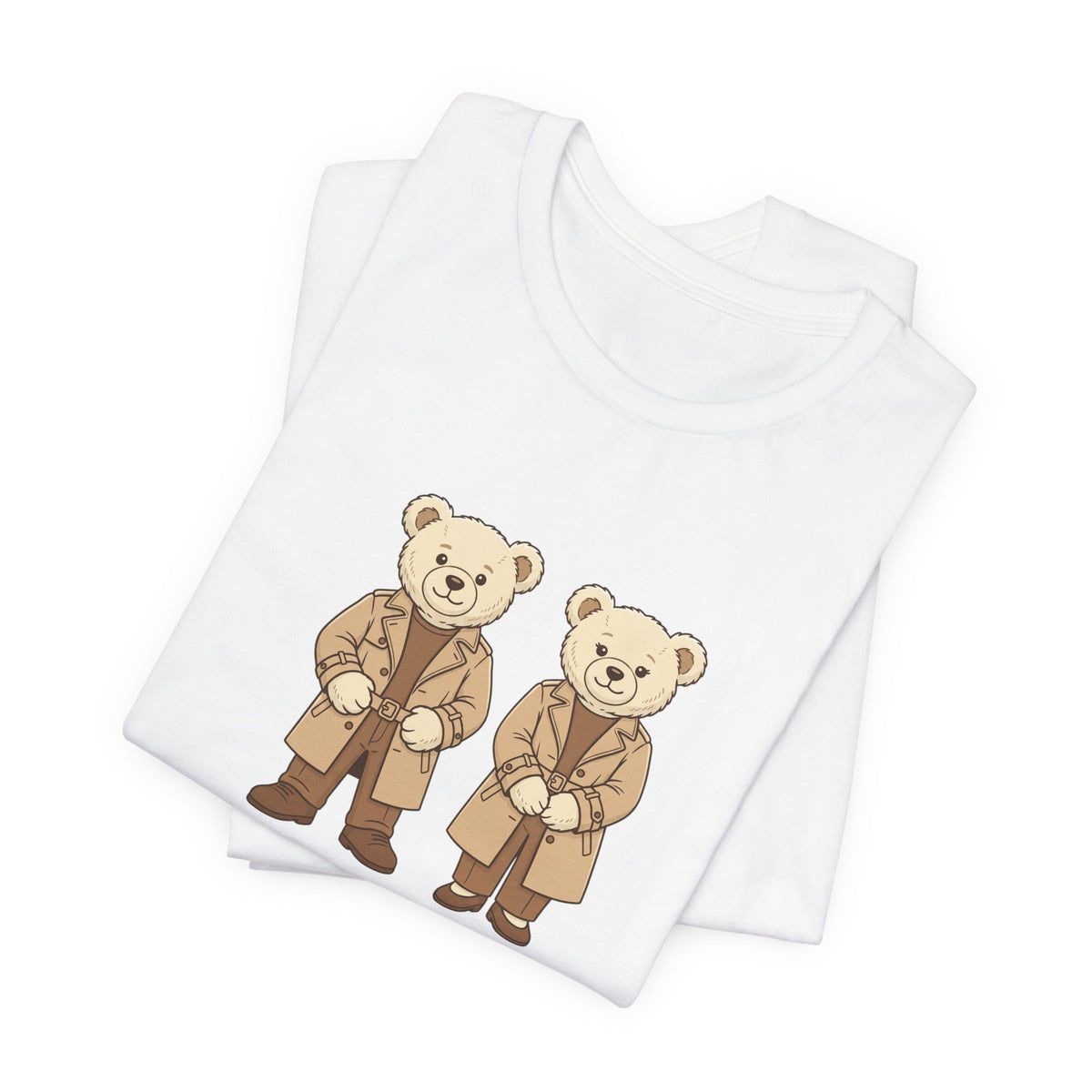 Trench Coat Teddy Bears Unisex Graphic T-Shirt