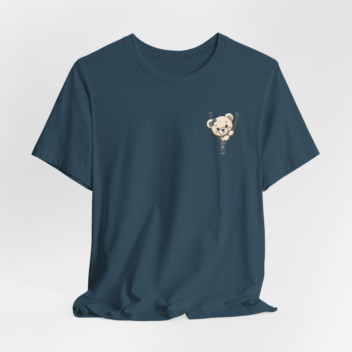 Peeking Teddy Bear Unisex Graphic T-Shirt