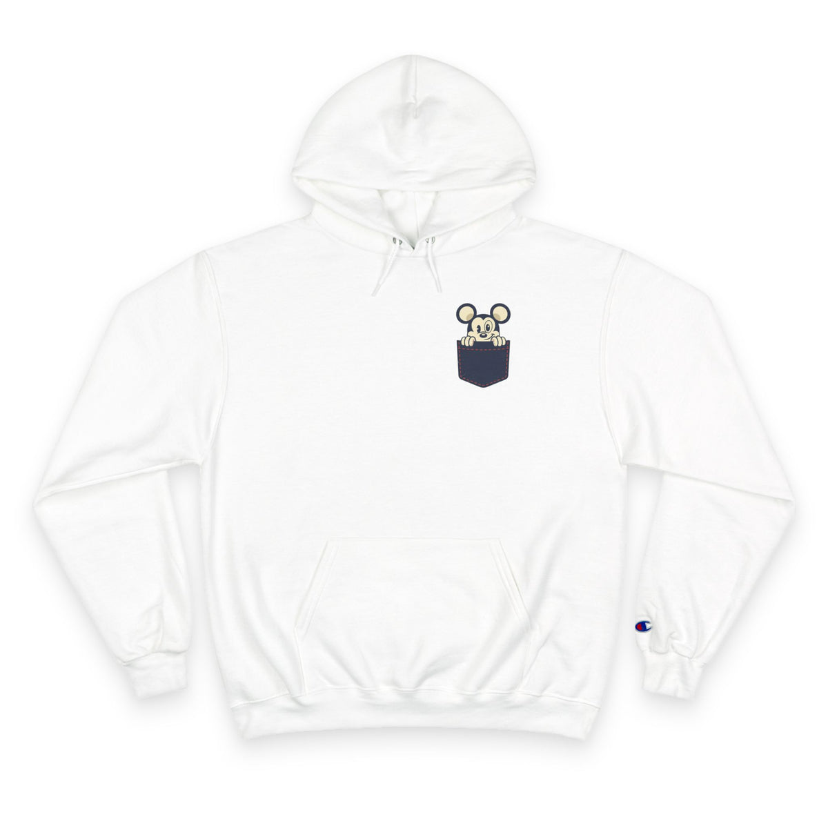 Pocket Bear Print Unisex Graphic Hoodie