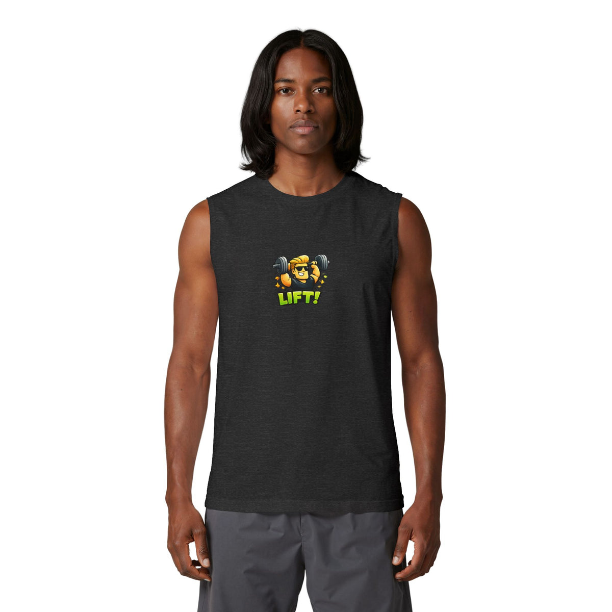 Lift! Cartoon Fitness Unisex Graphic Muscle Tank