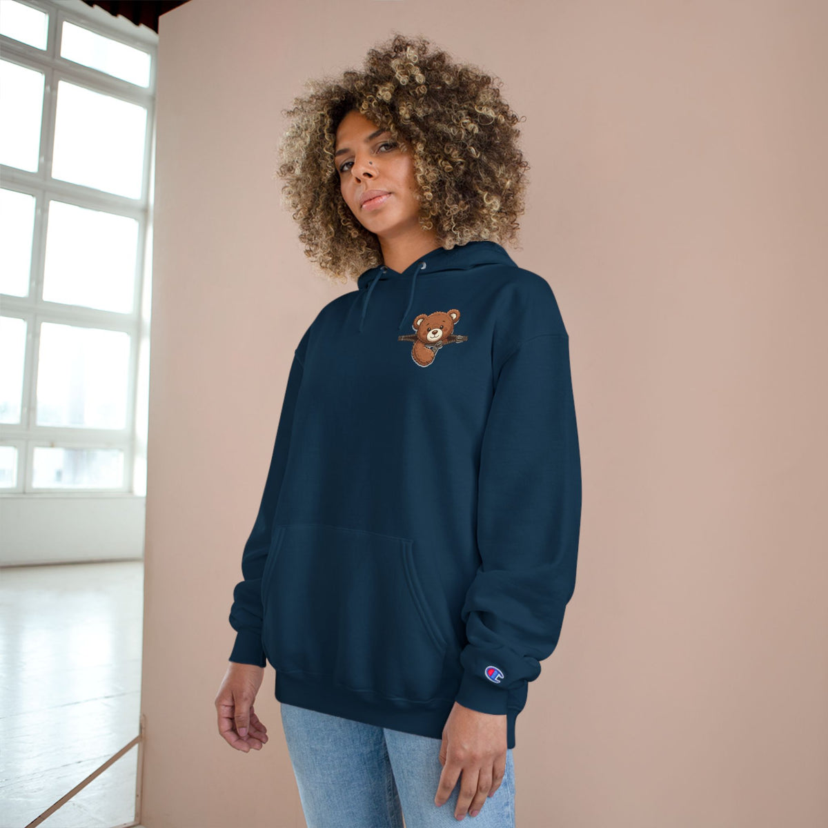 Peeking Brown Bear Unisex Graphic Hoodie