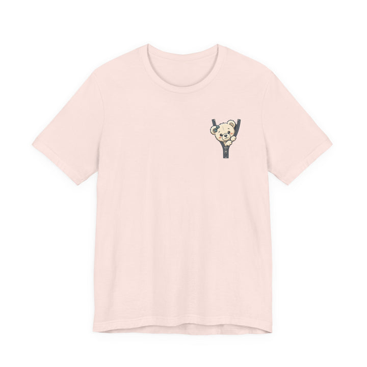 Peeking Teddy Bear Unisex Graphic T-Shirt