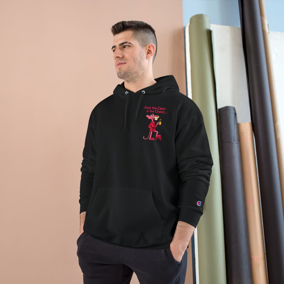 Calm in the Chaos Cat Unisex Graphic Hoodie
