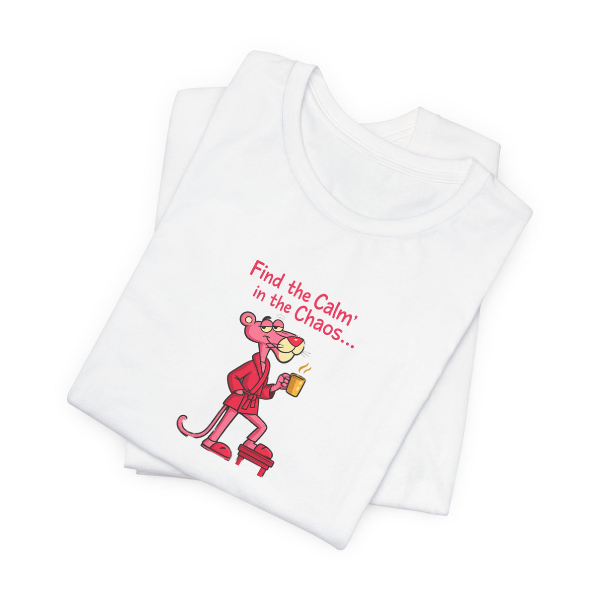 Calm in the Chaos Cat Unisex Graphic T-Shirt