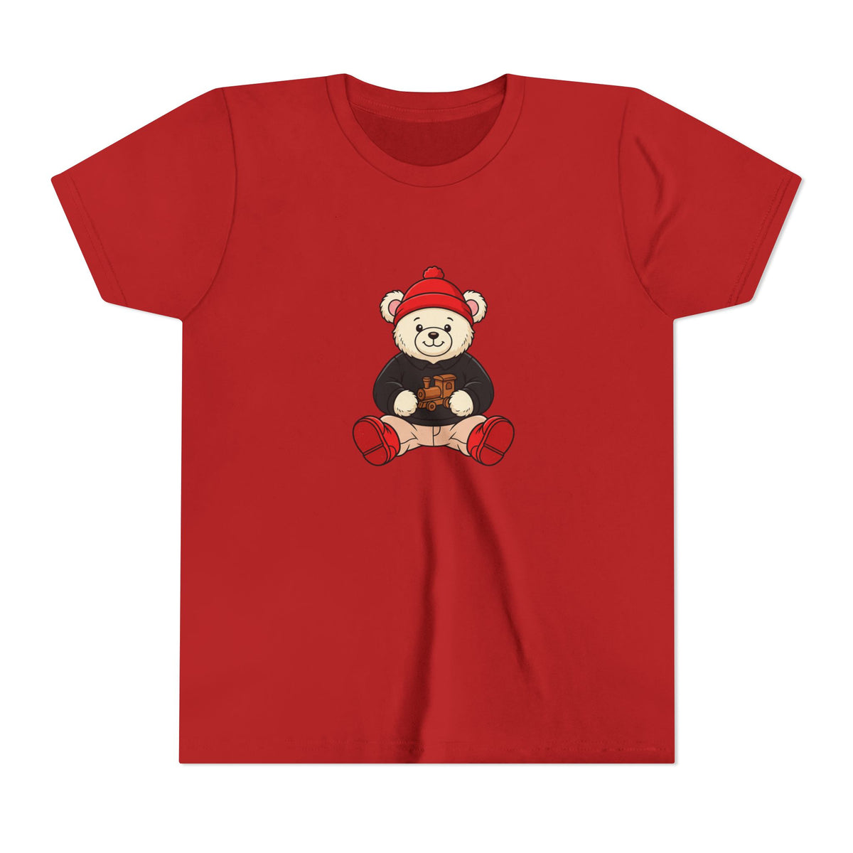 Red Beanie Teddy Bear Kids' Graphic T-Shirt