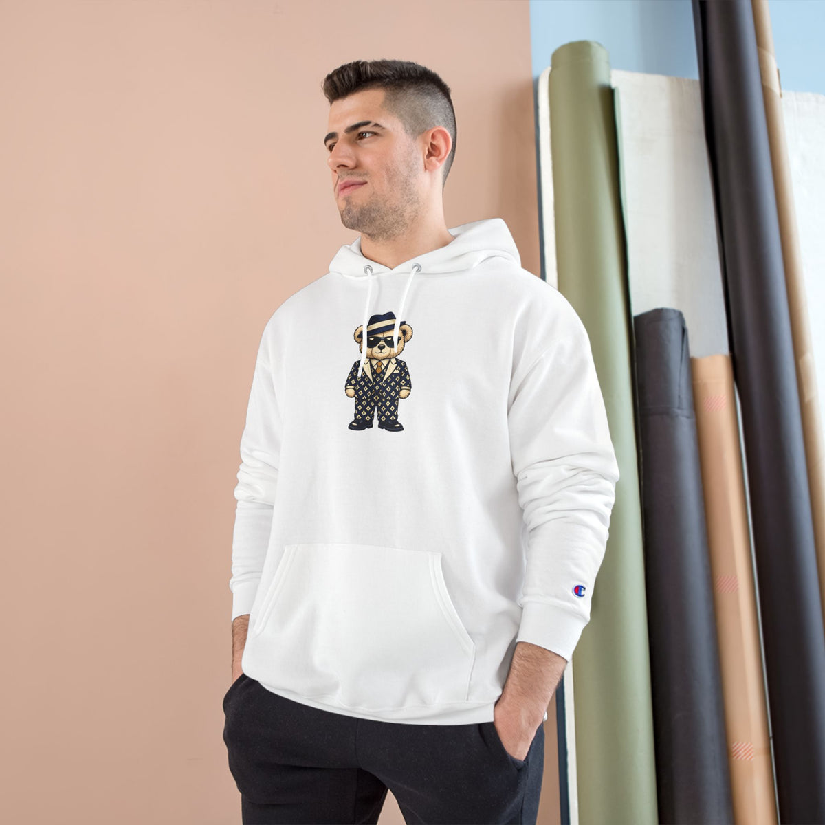 Suited Teddy Bear Unisex Graphic Hoodie