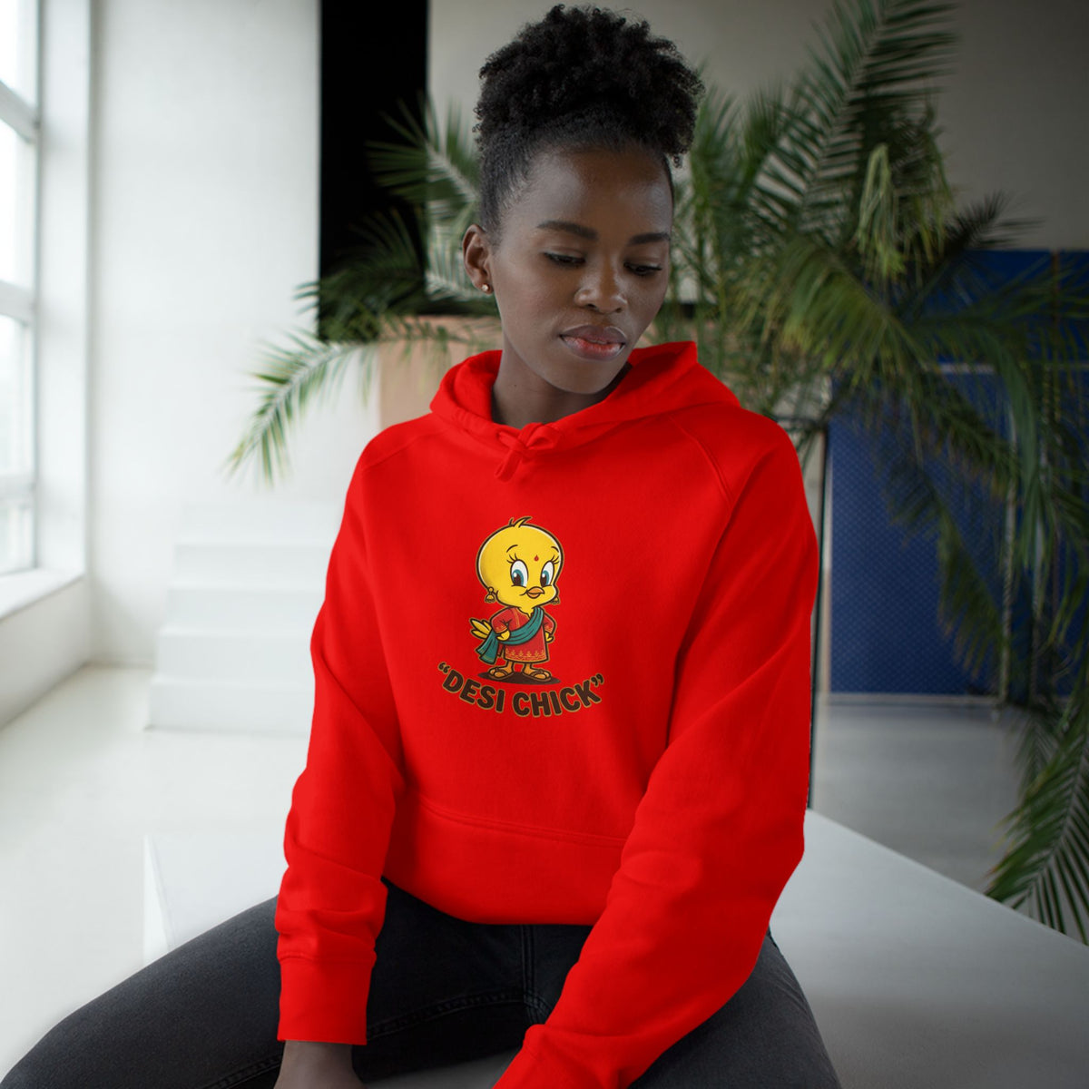 Desi Chick Cartoon Unisex Graphic Hoodie
