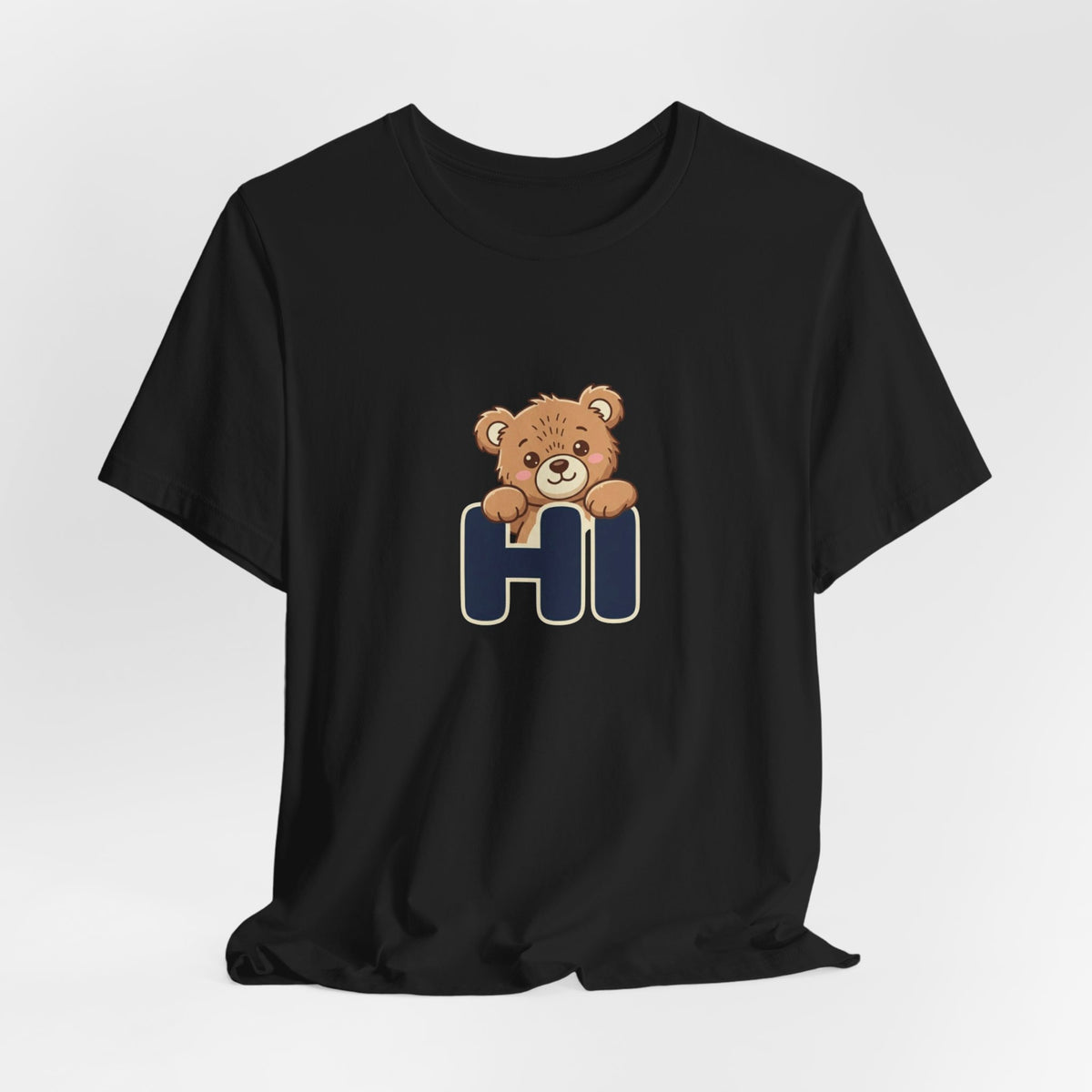 Hi Teddy Bear Unisex Graphic T-Shirt