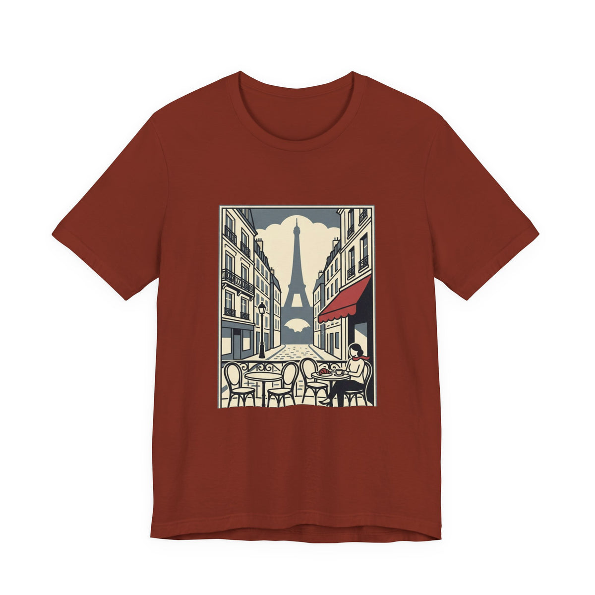 Paris Cafe Street Unisex Graphic T-Shirt