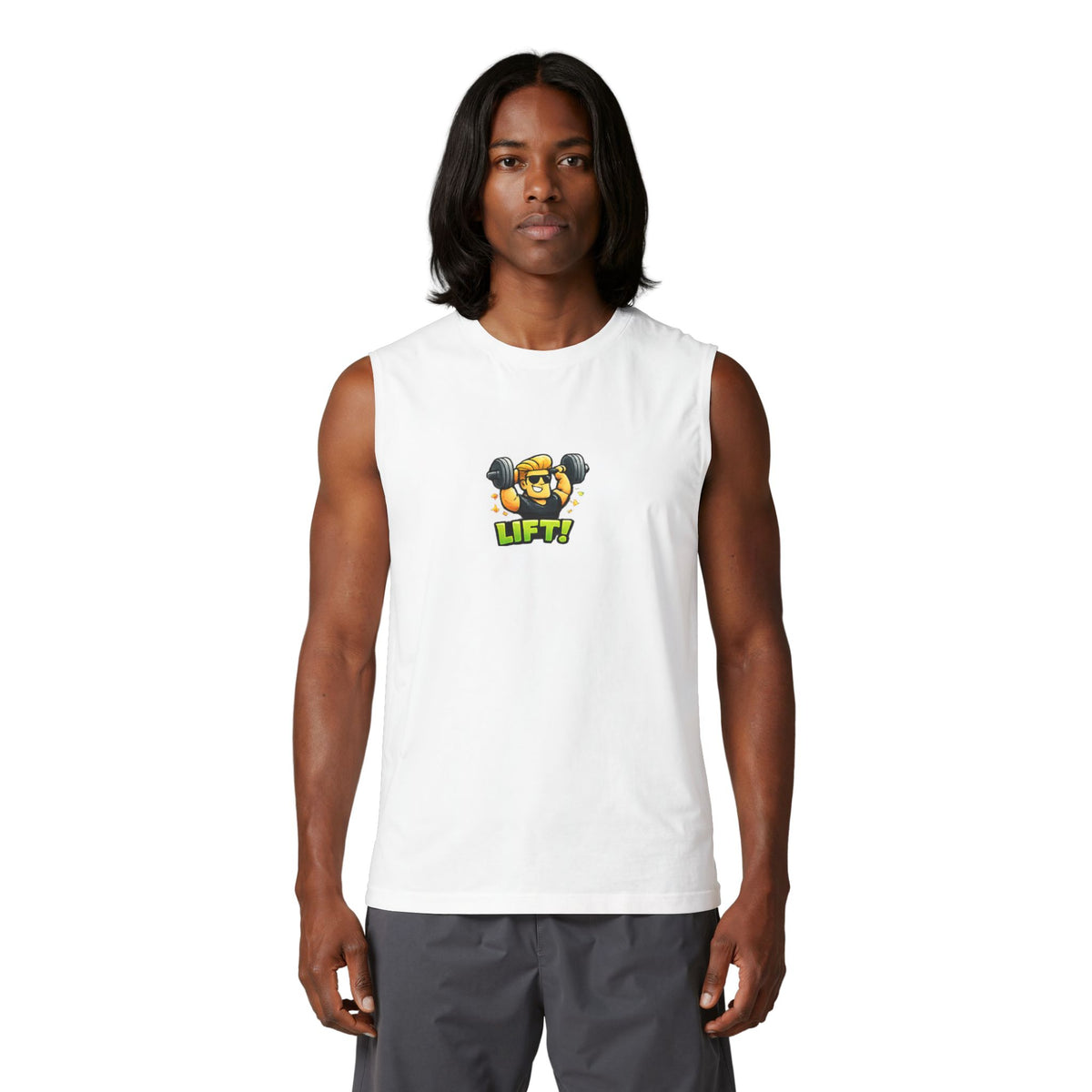 Lift! Cartoon Fitness Unisex Graphic Muscle Tank