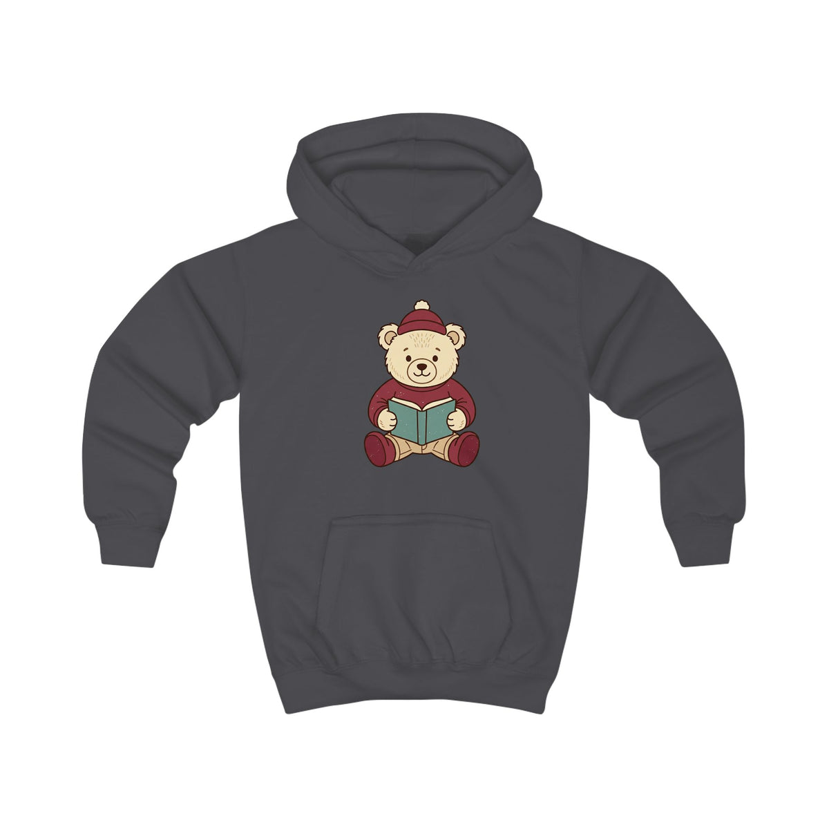 Reading Teddy Bear Kids' Graphic Hoodie