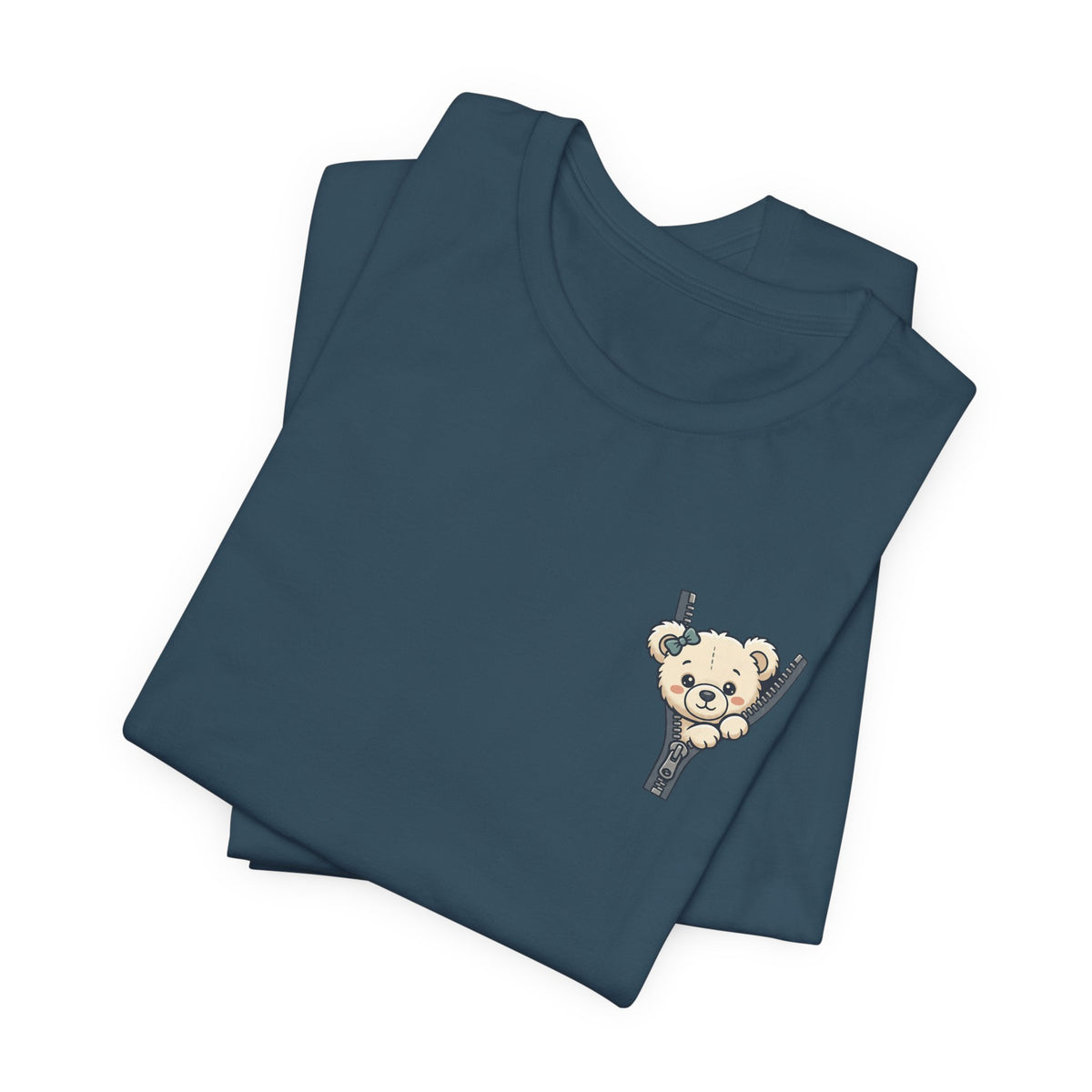 Peeking Teddy Bear Unisex Graphic T-Shirt