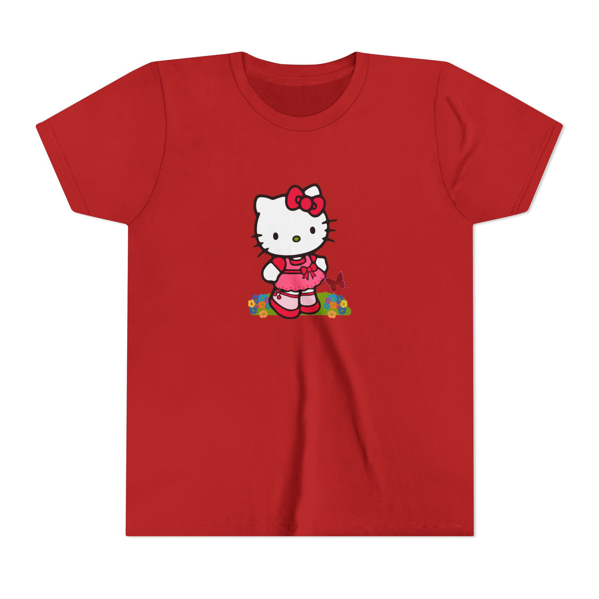 Red Bow Cat Kids' Graphic T-Shirt