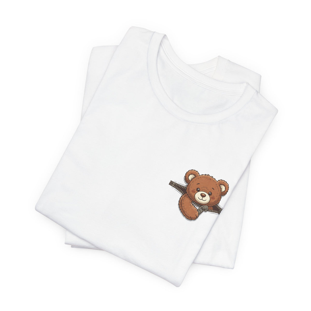 Peeking Brown Bear Unisex Graphic T-Shirt